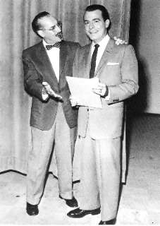 George Fenneman and Groucho Marx - full shot
