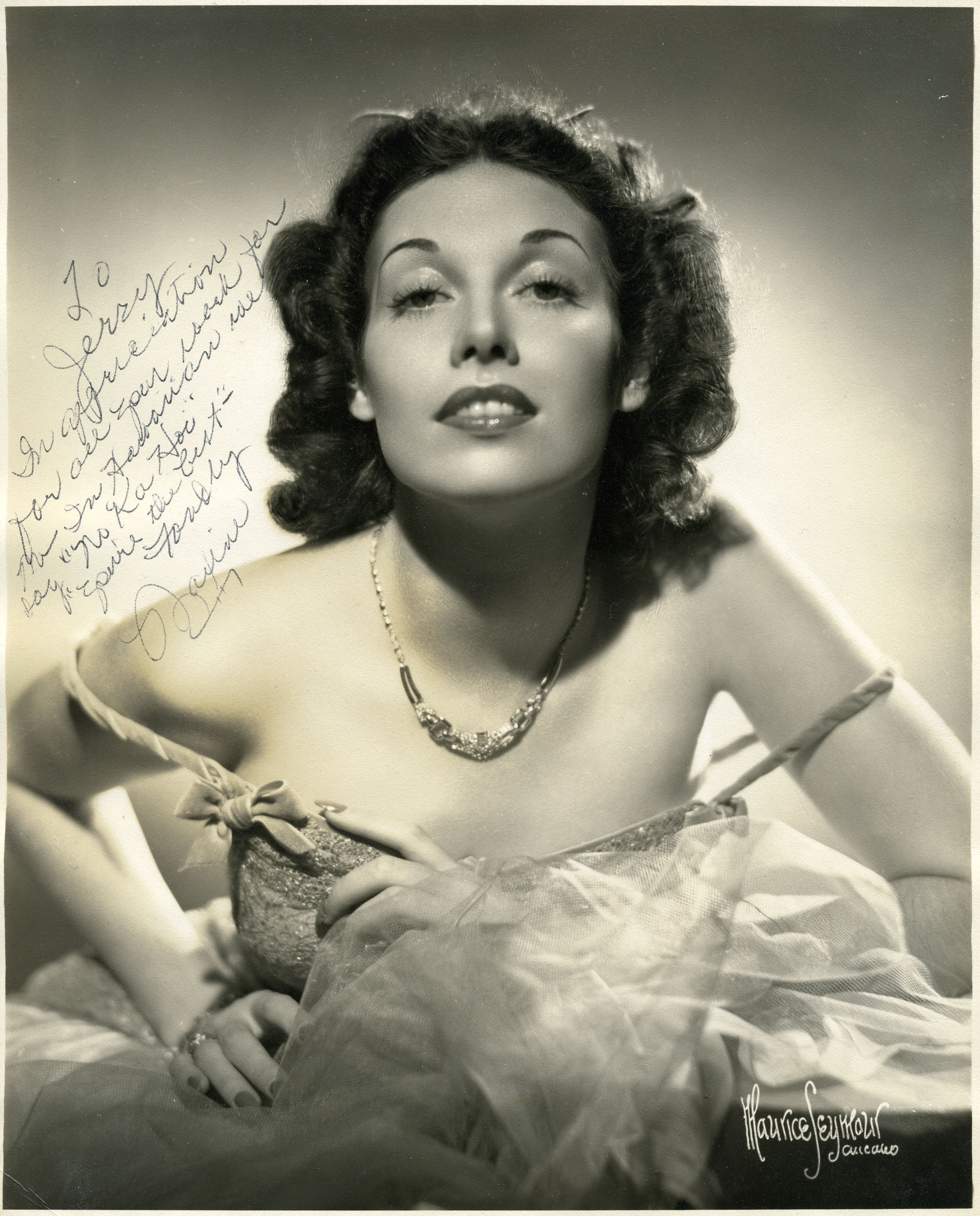Maxine's autographed picture to Jerry